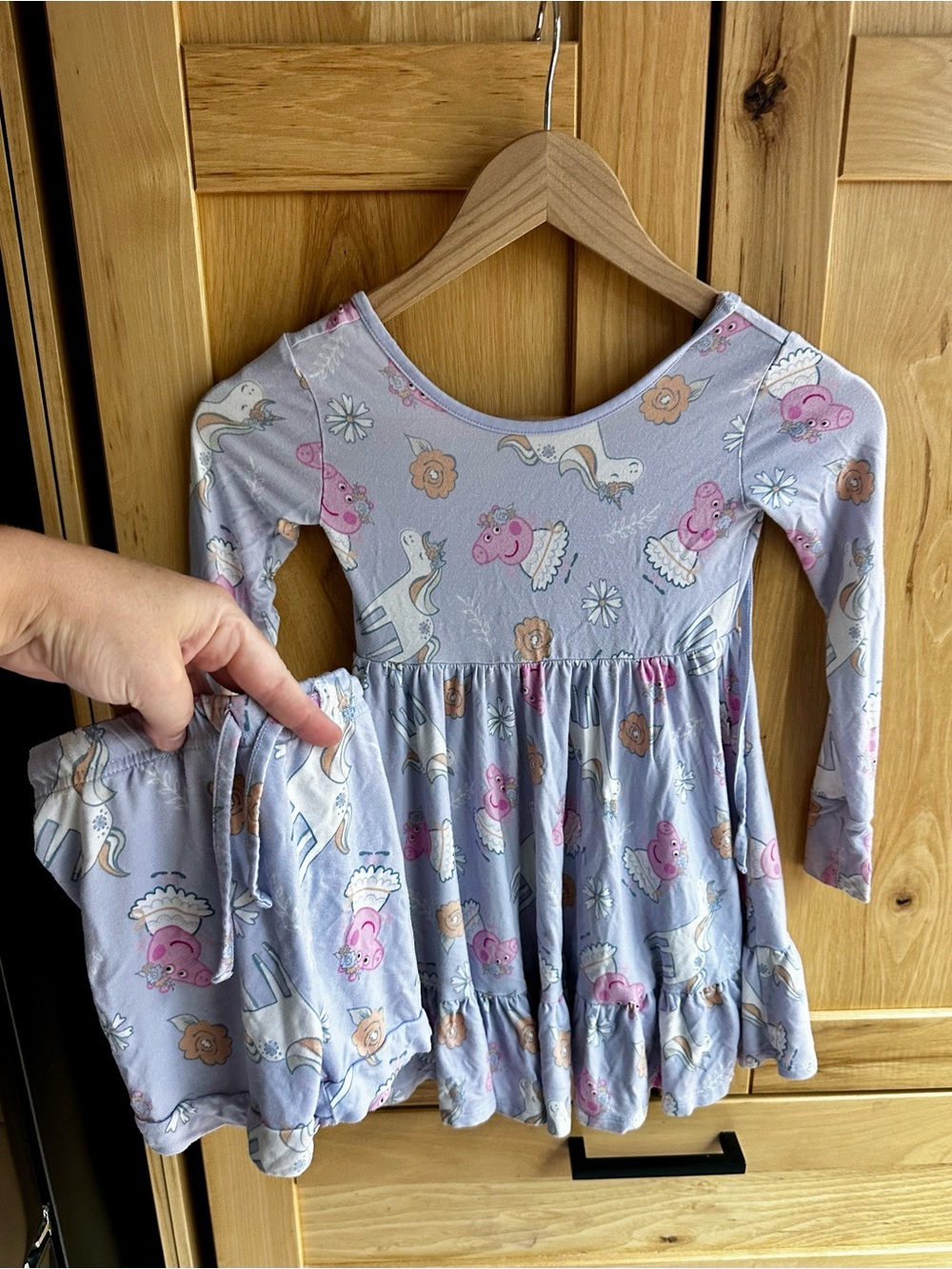 Bums & Roses x Peppa Pig Bamboo Twirl Dress Set (5/6Y)